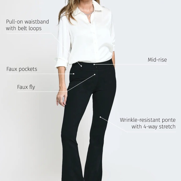 Betabrand black bootcut pants - Picture 3 of 6